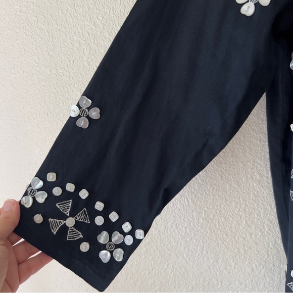 Florissant New York 100% cotton buttons design open jacket blouse Sz 18 - Picture 7 of 10